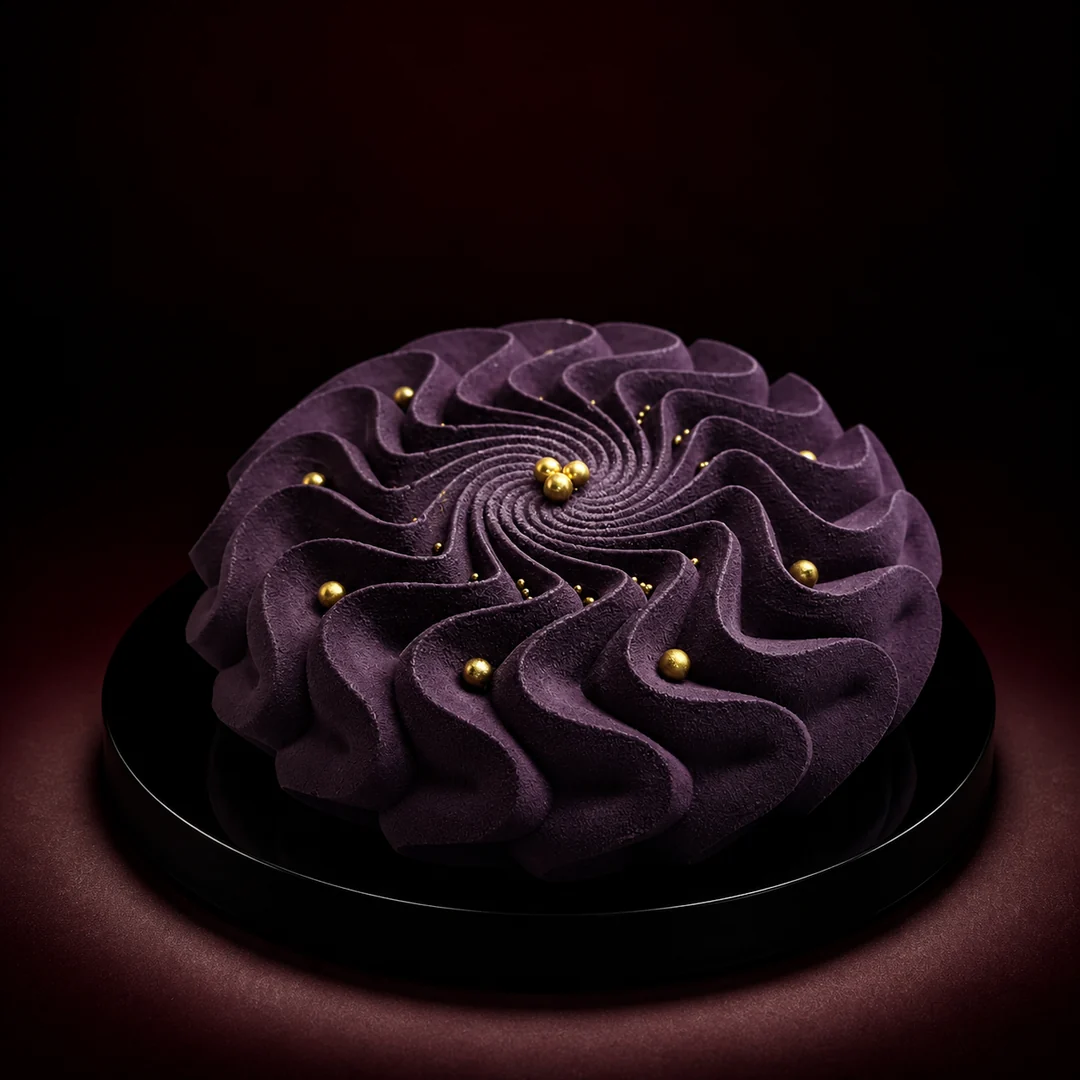 Purple rosette entremet