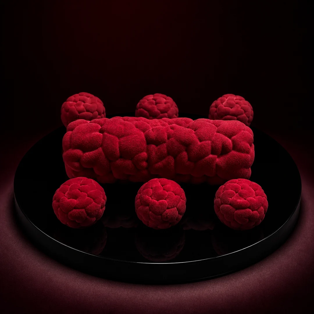 Raspberry bar entremet