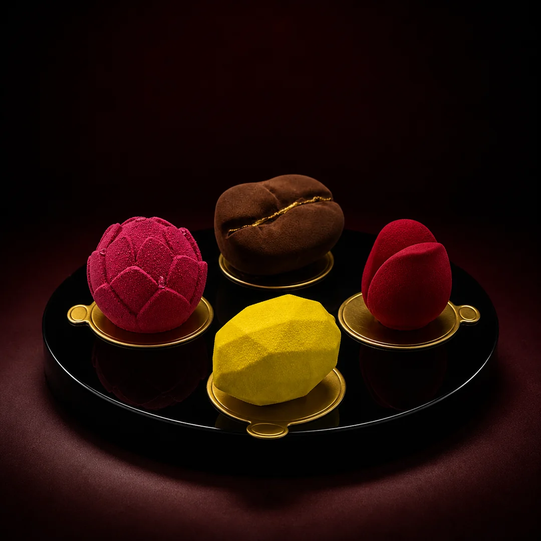 Selection of jewel-toned mini entremets